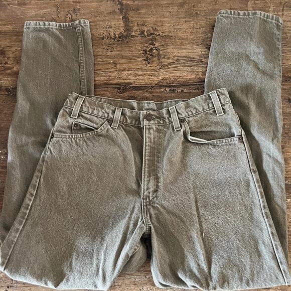 vintage 550 Khaki Green Orange Tab Levis size 30 - Picture 3 of 5